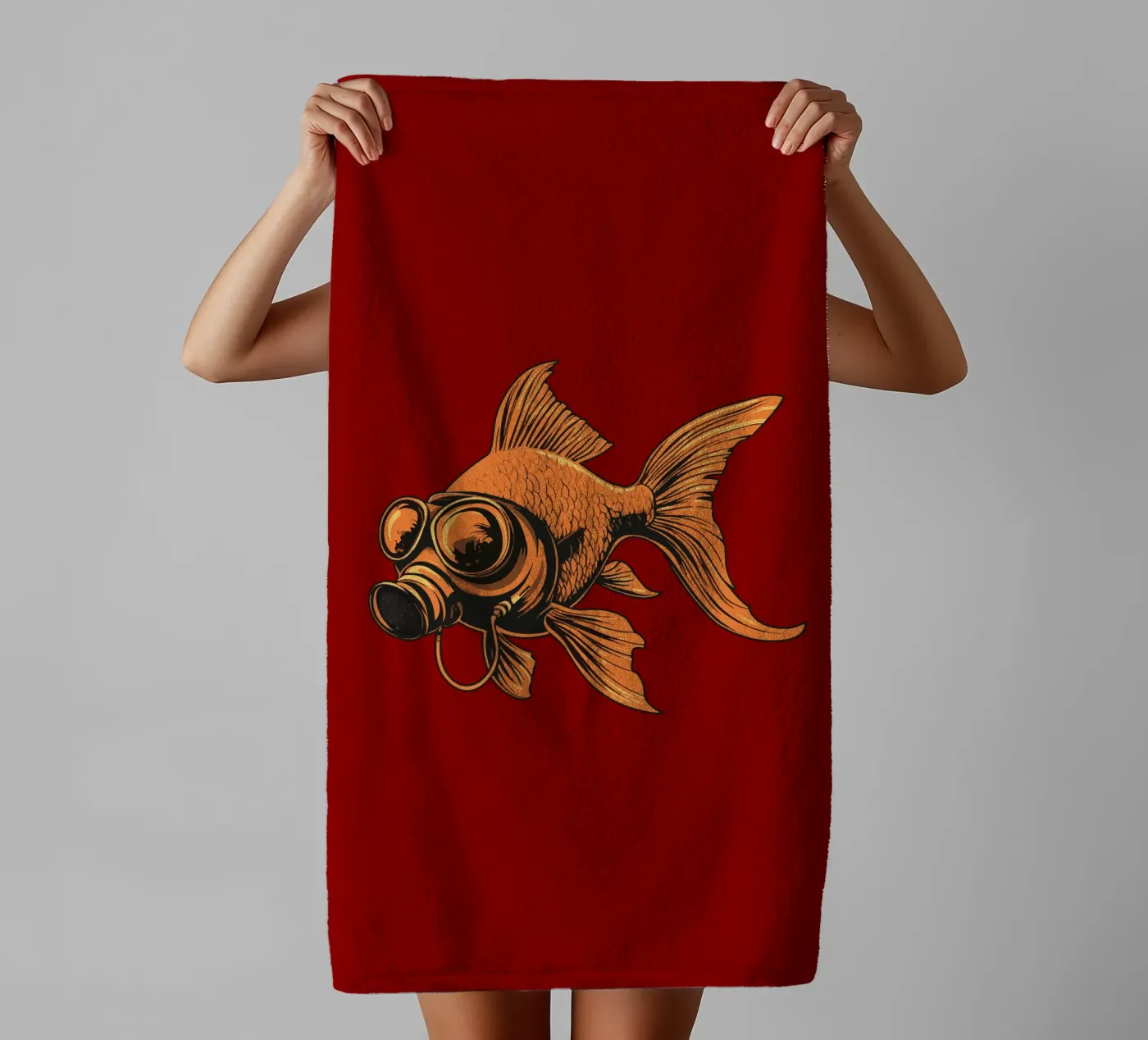 Fishy badhanddoek van Too Graphic