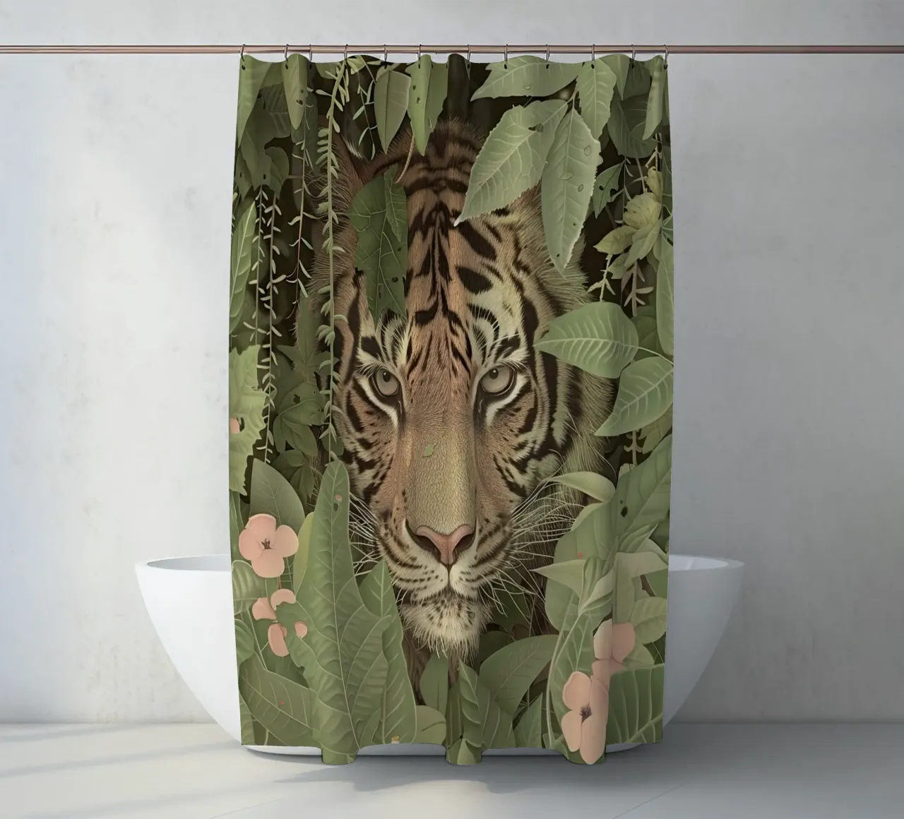 Between the Leaves shower curtain by Rustic Grace Studio 02