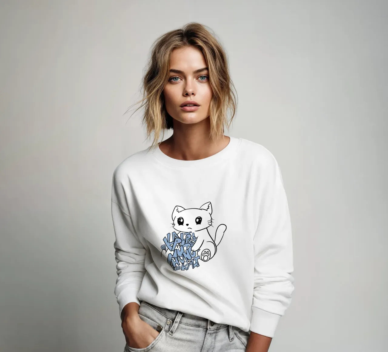 Hunger müde Katze felpa da BAINAI