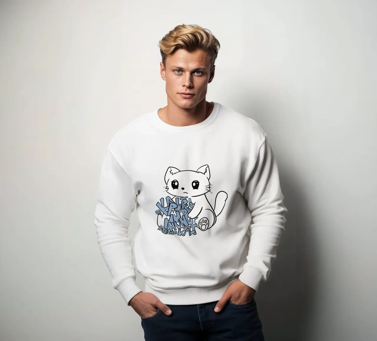 Hunger müde Katze felpa da BAINAI