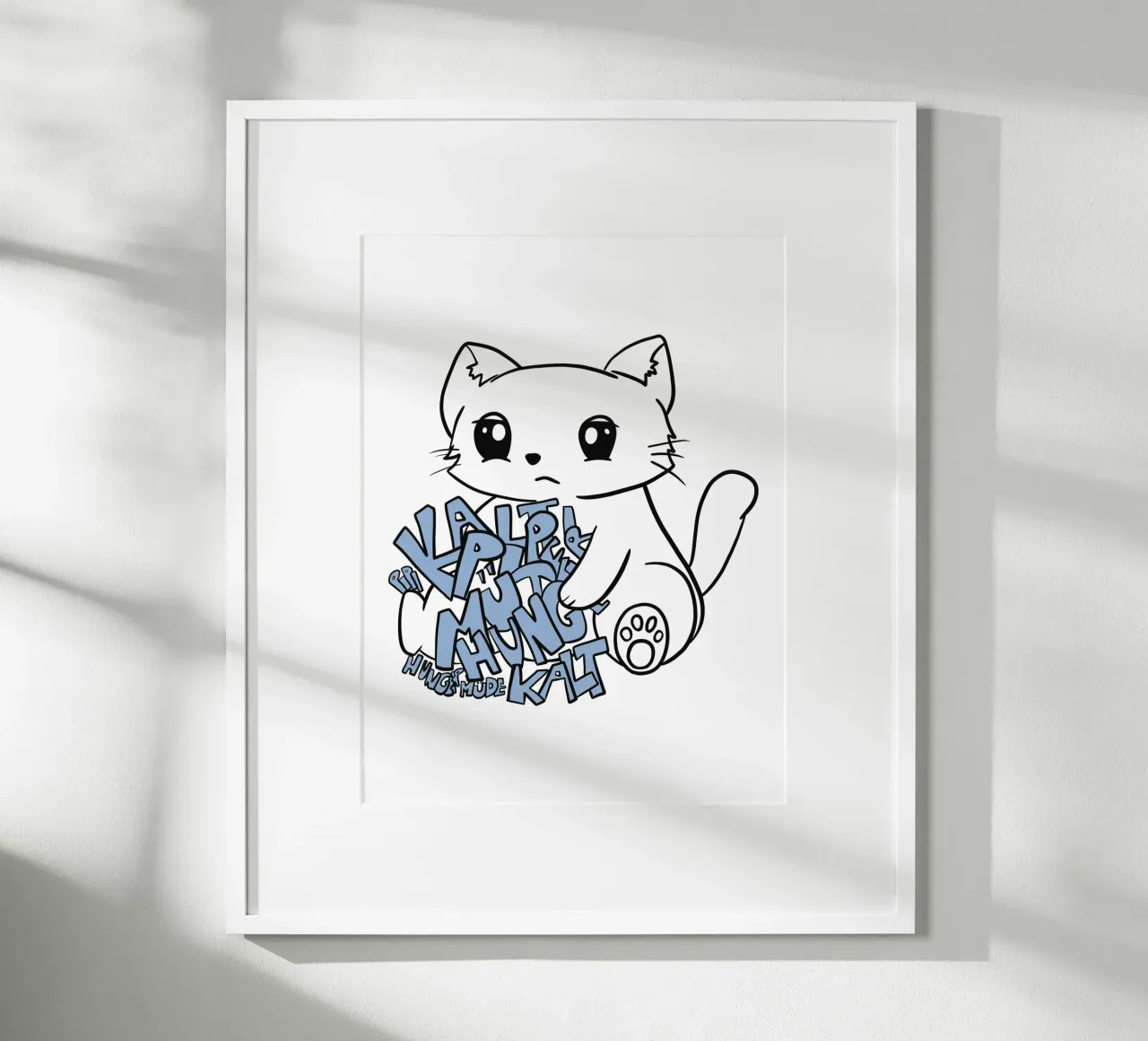 Hunger müde Katze carta hahnemühle da BAINAI