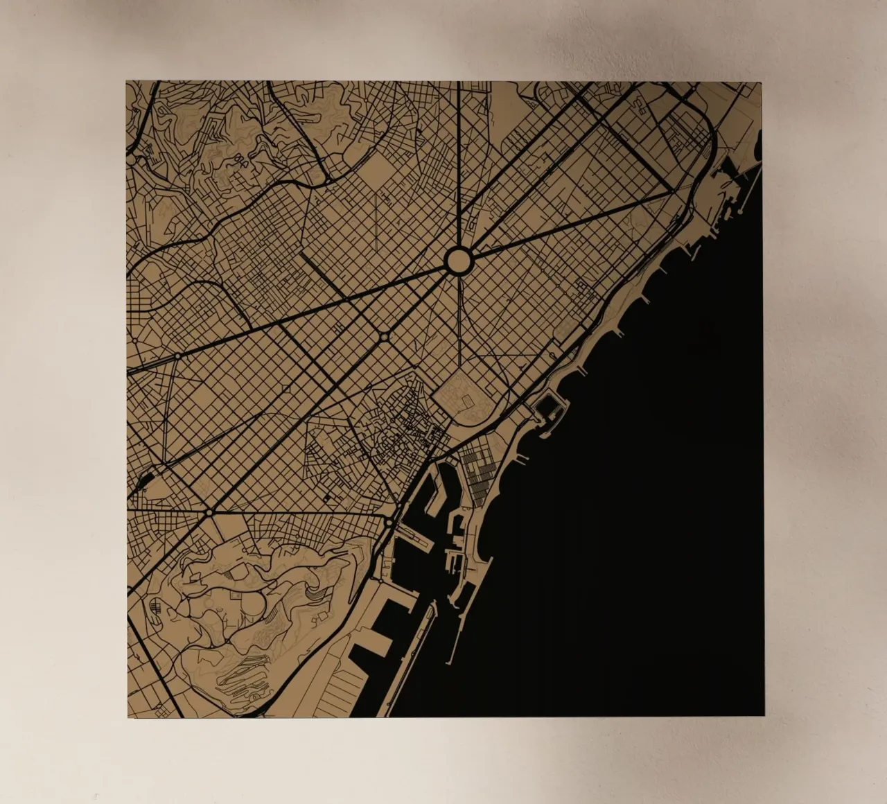 Barcelona Brown pellicola backlit da Urban Maps