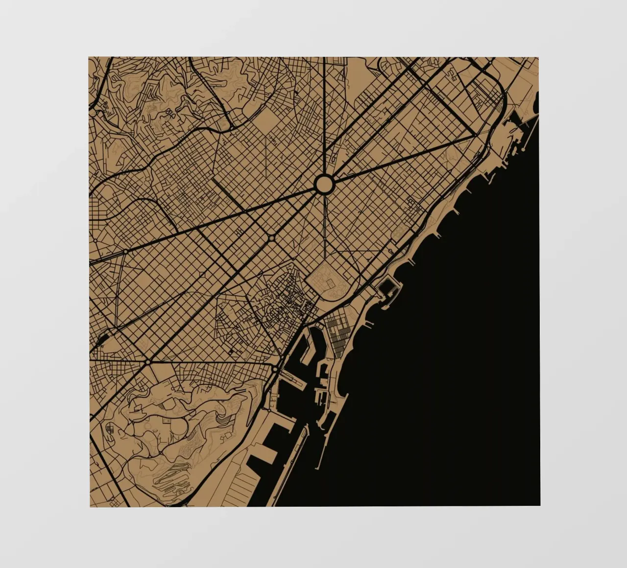 Barcelona Brown pellicola backlit da Urban Maps