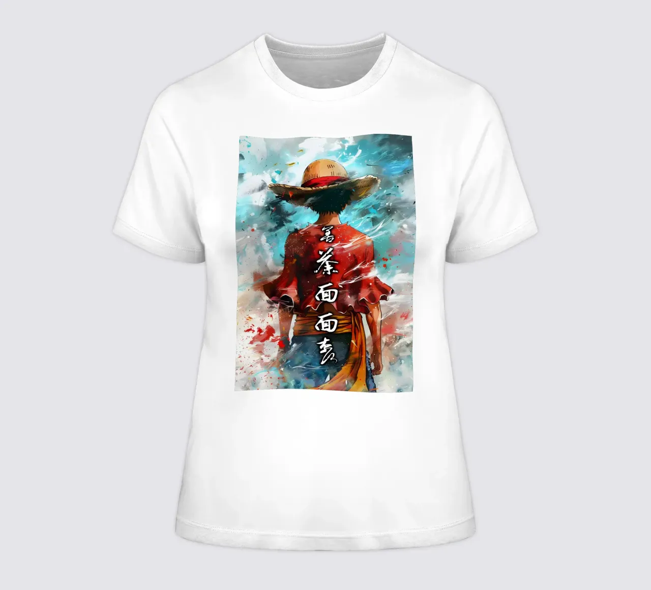 Luffy One Piece women's fitted t-shirt by CreativeStudio
