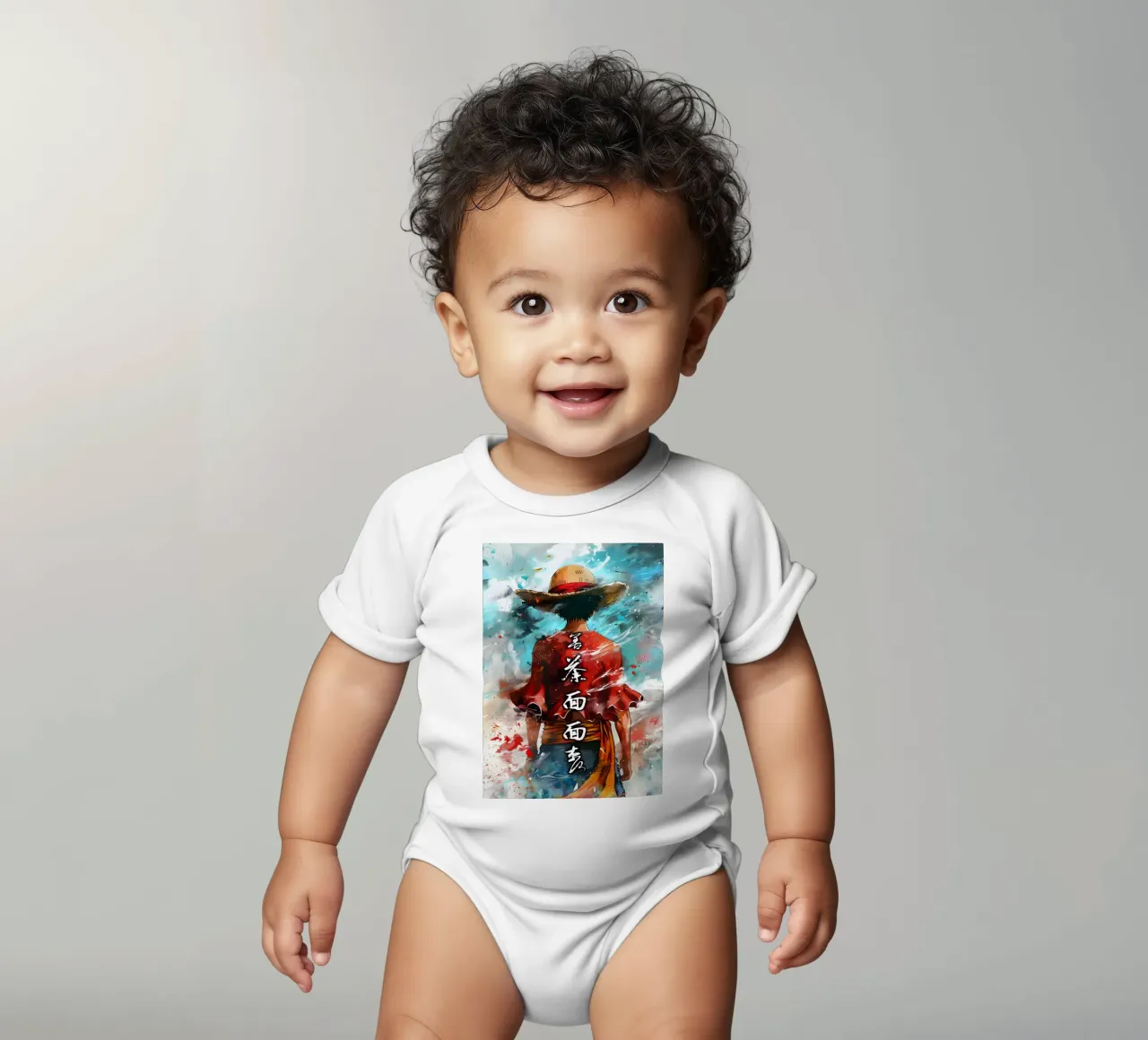 Luffy One Piece body neonato maniche corte da CreativeStudio