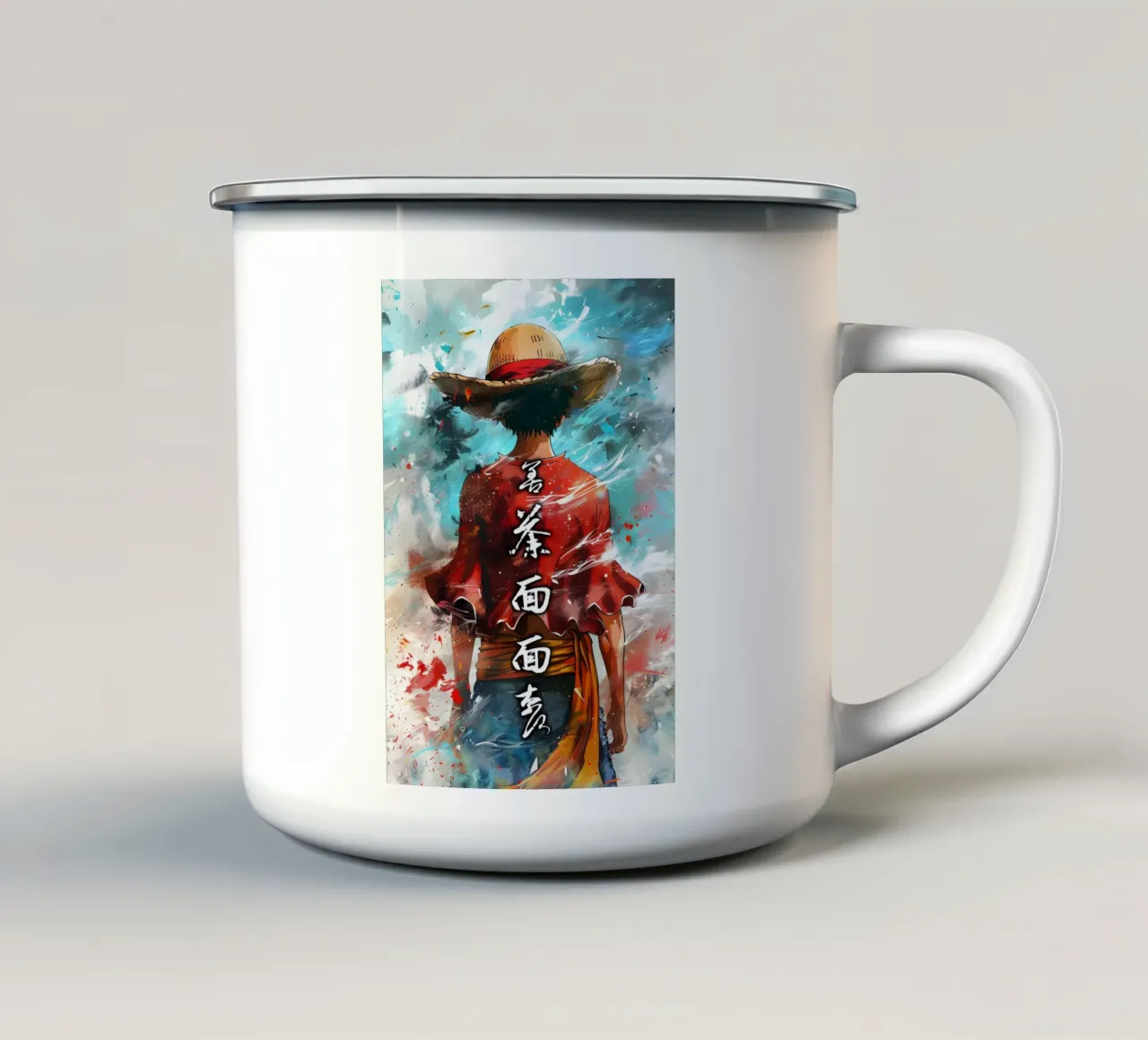 Luffy One Piece tazza in smalto da CreativeStudio