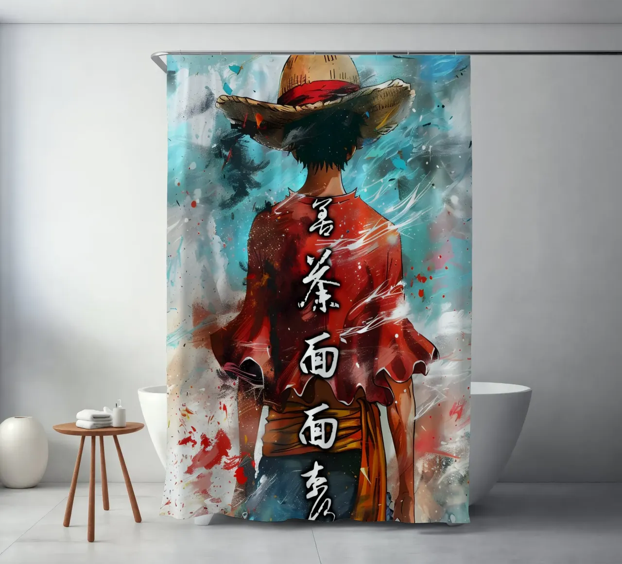 Luffy One Piece shower curtain by CreativeStudio