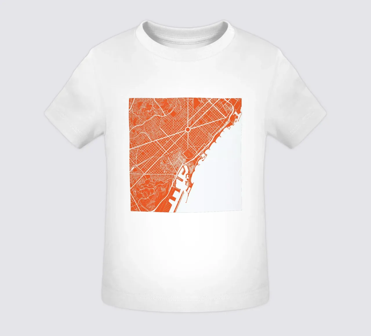 Barcelona Red maglietta neonato da Urban Maps