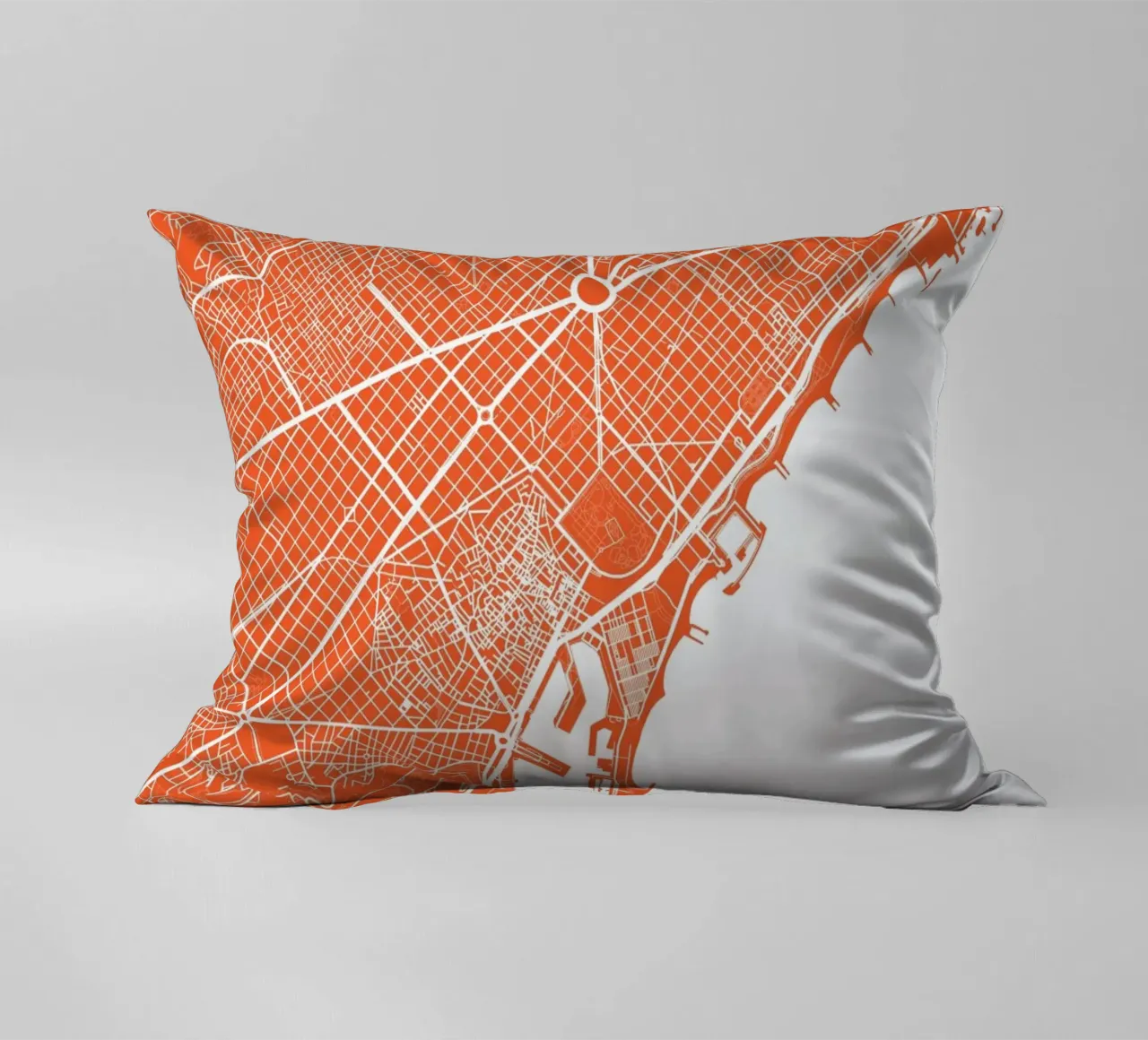 Barcelona Red cuscino da Urban Maps