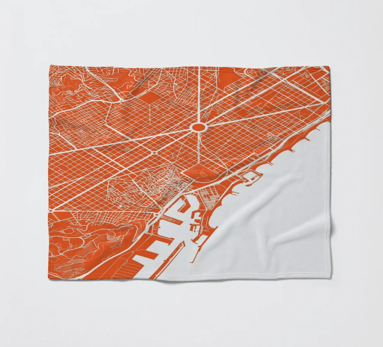 Barcelona Red coperta in pile da Urban Maps