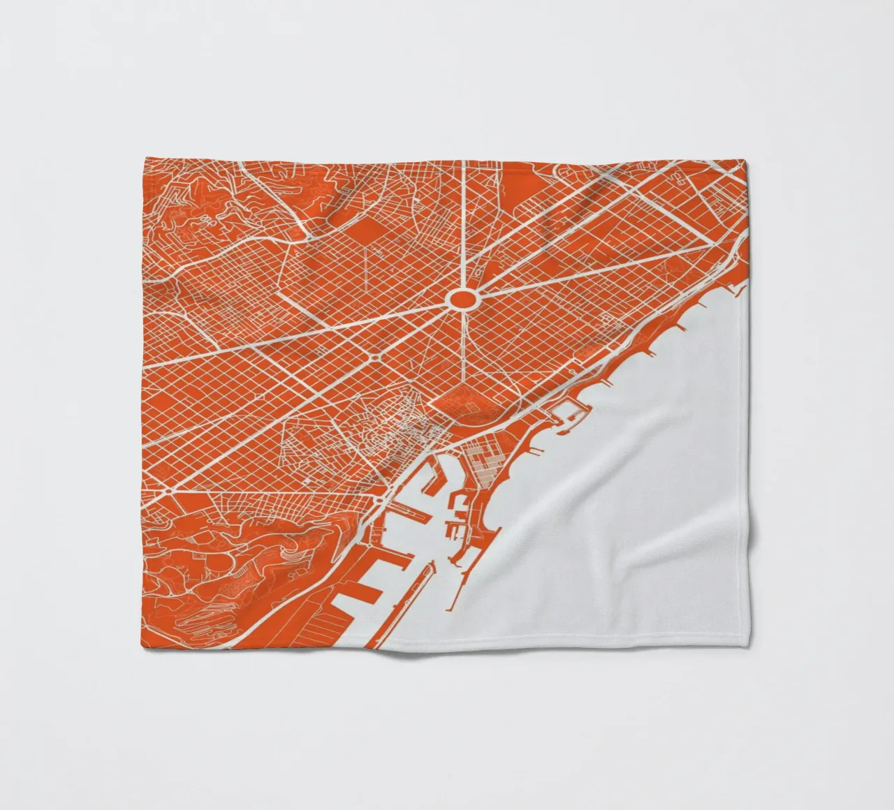 Barcelona Red coperta in pile da Urban Maps