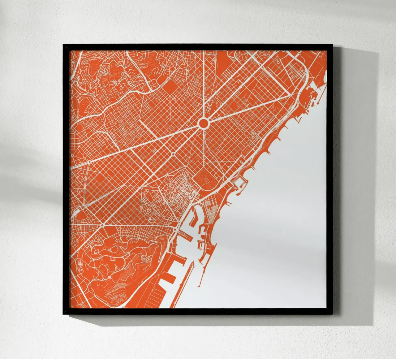 Barcelona Red poster da Urban Maps