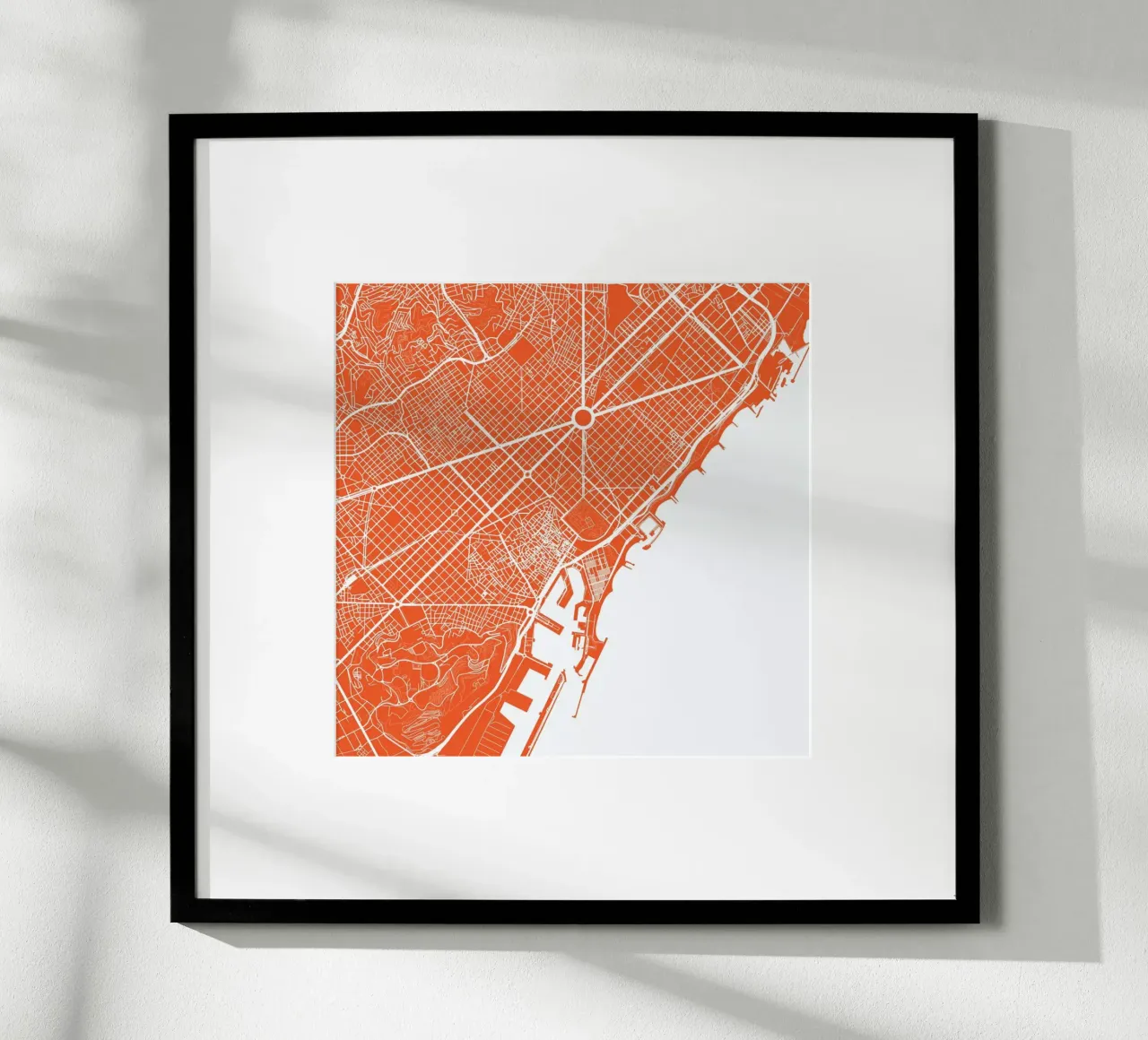 Barcelona Red carta hahnemühle da Urban Maps
