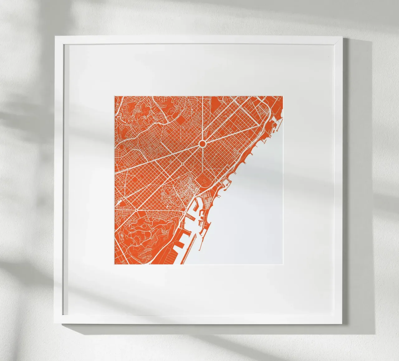 Barcelona Red poster da Urban Maps