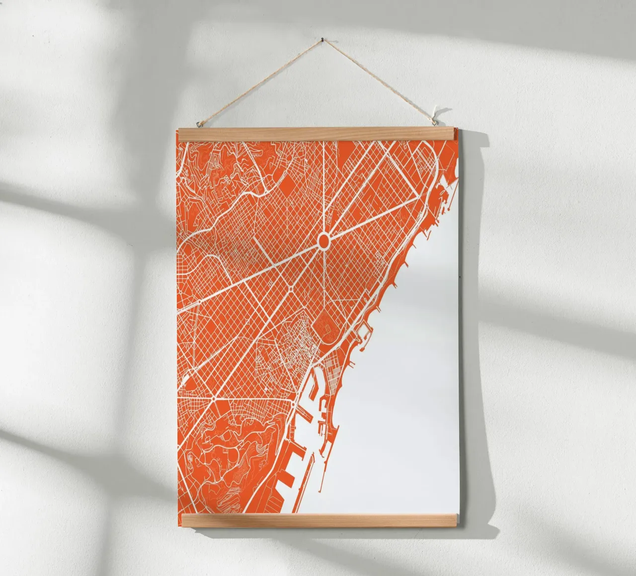 Barcelona Red poster da Urban Maps