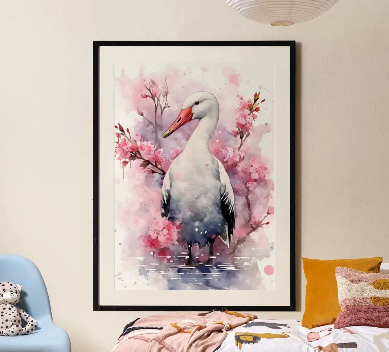 Albatross  Watercolor poster con telaio in plastica da FreeArtStudio