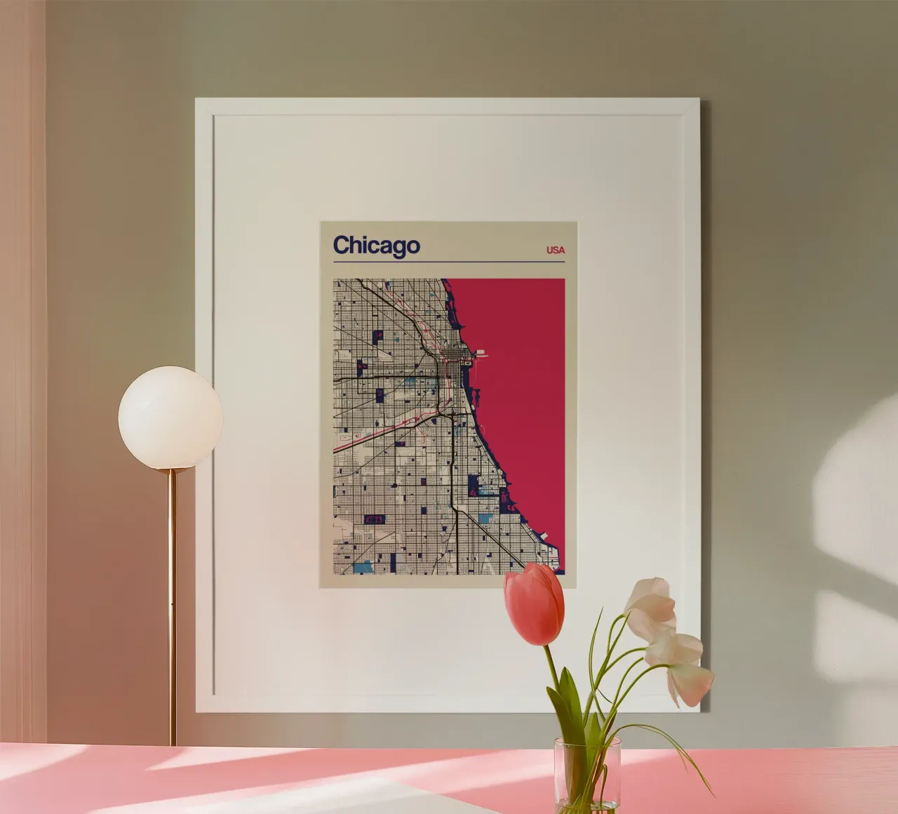 Chicago Grid poster by MOOODZART