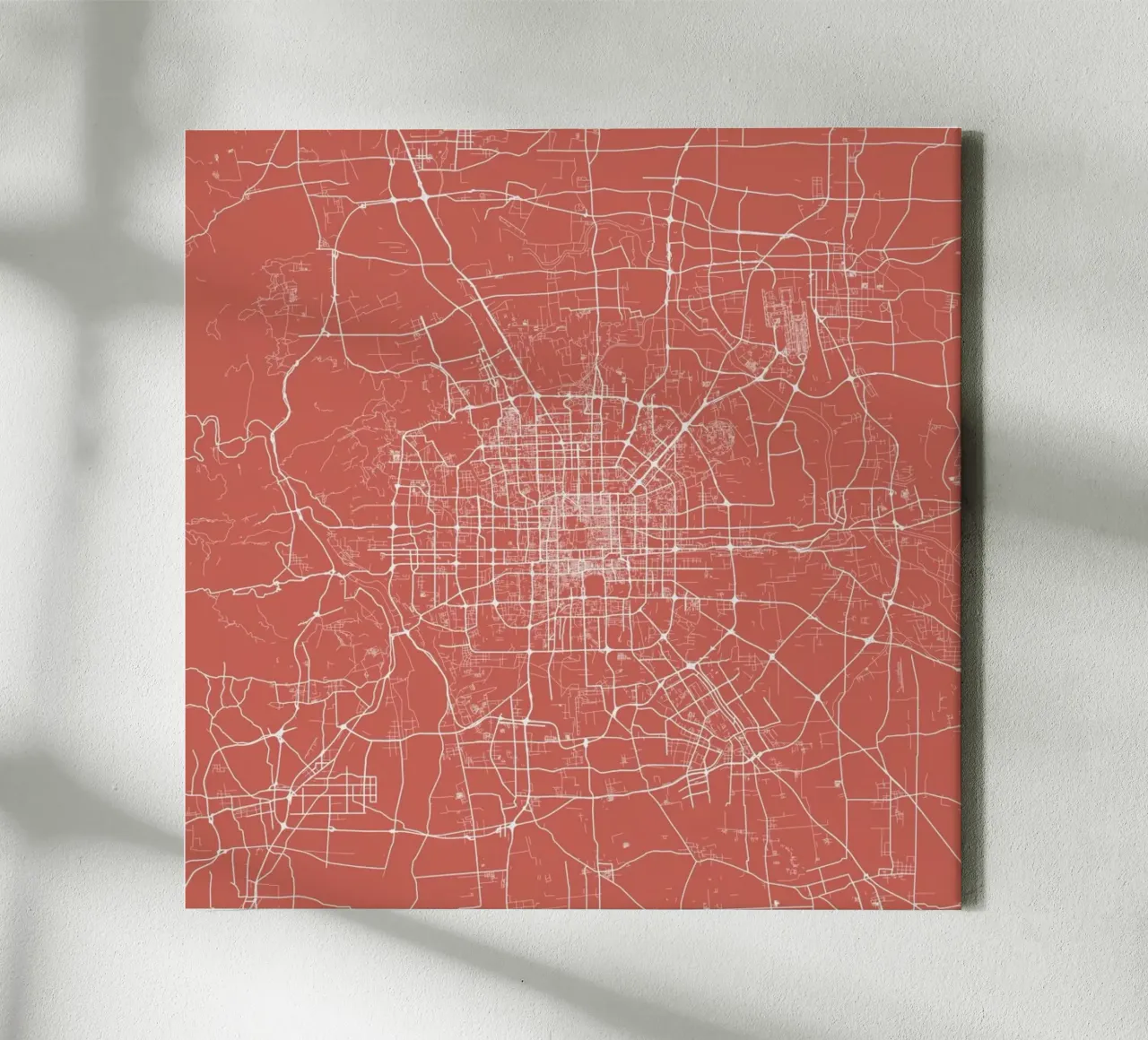 Bejing Pink lienzo de Urban Maps