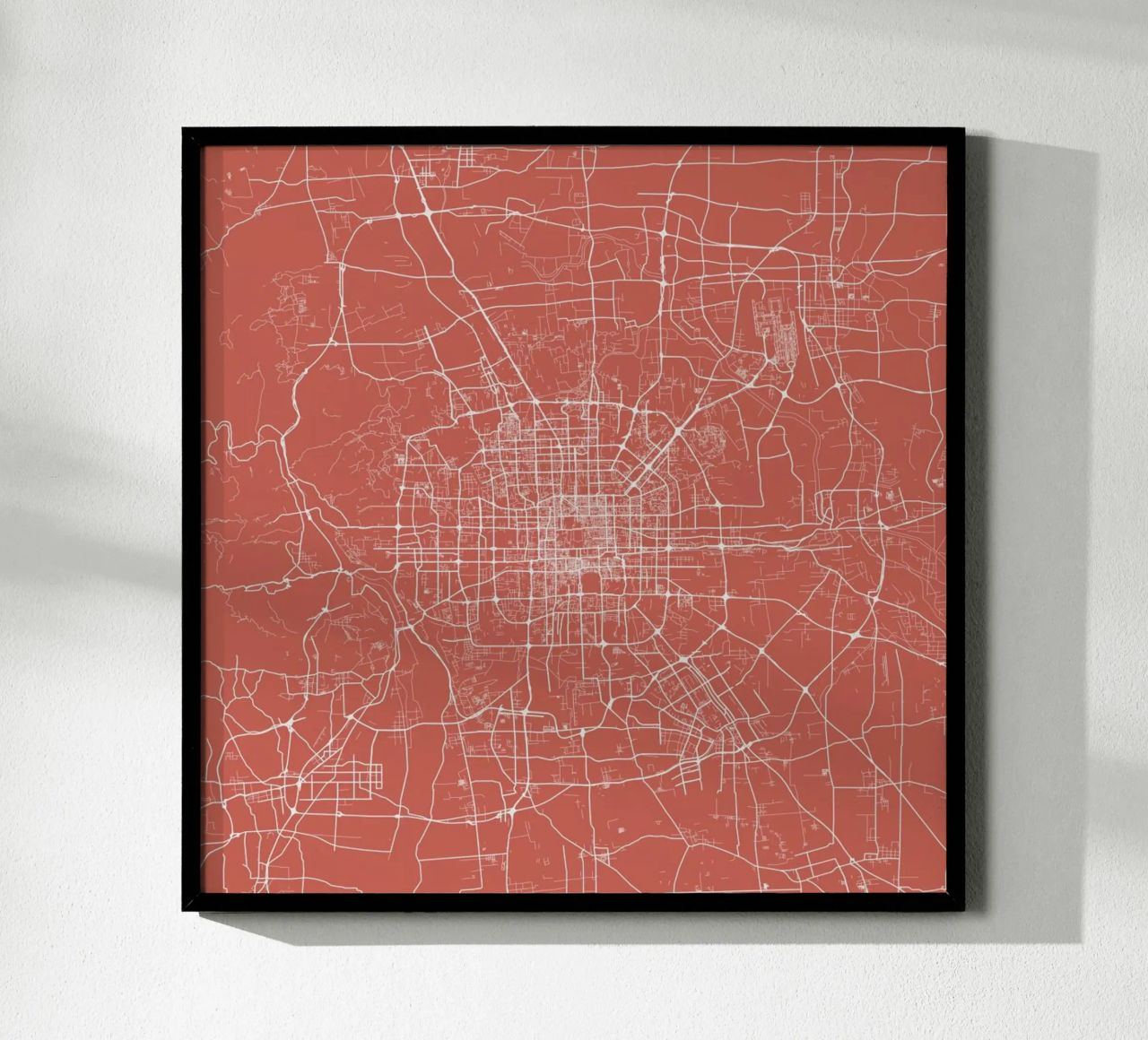 Bejing Pink poster by Urban Maps
