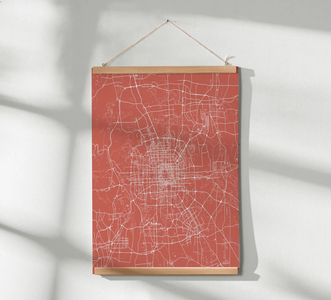Bejing Pink poster by Urban Maps