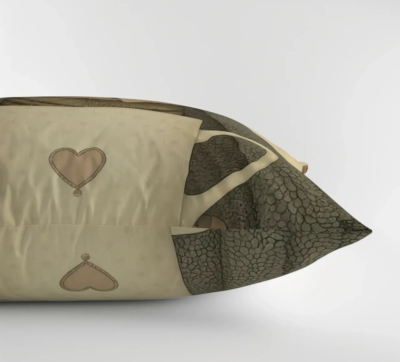 Miao mattutino con una tazza d'amore cuscino da Rustic Grace Studio 02