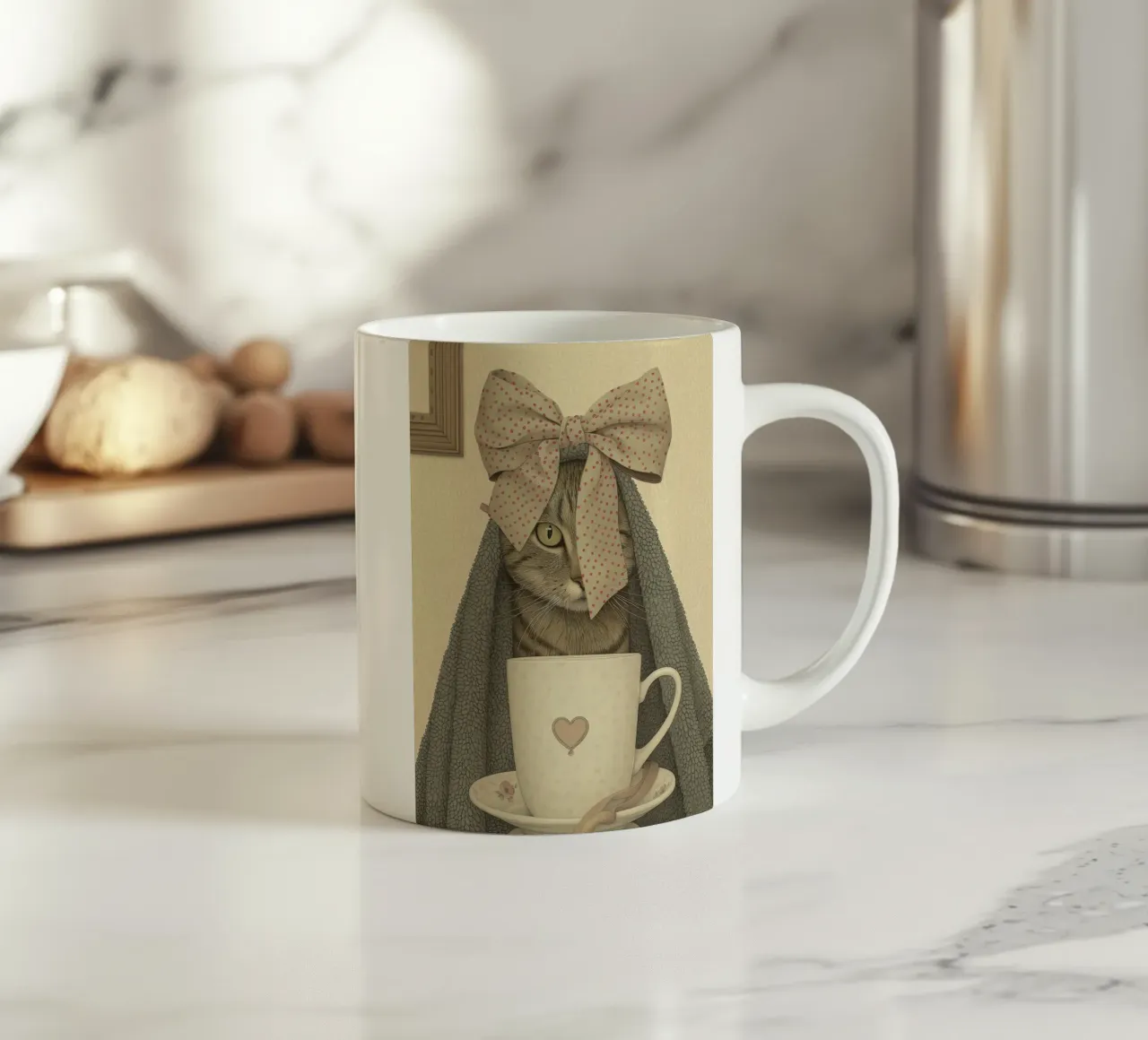Morgenmahlzeiten mit einer Tasse Liebe Keramik Tasse von Rustic Grace Studio 02