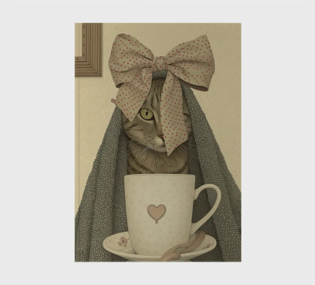 Miau-mentos matutinos con una taza de amor cuaderno de Rustic Grace Studio 02