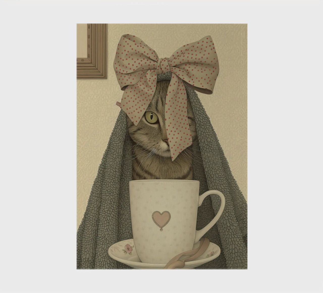 Miao mattutino con una tazza d'amore diario da Rustic Grace Studio 02