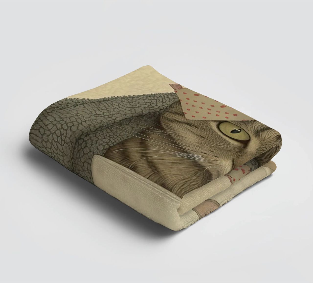 Miao mattutino con una tazza d'amore asciugamano da bagno da Rustic Grace Studio 02