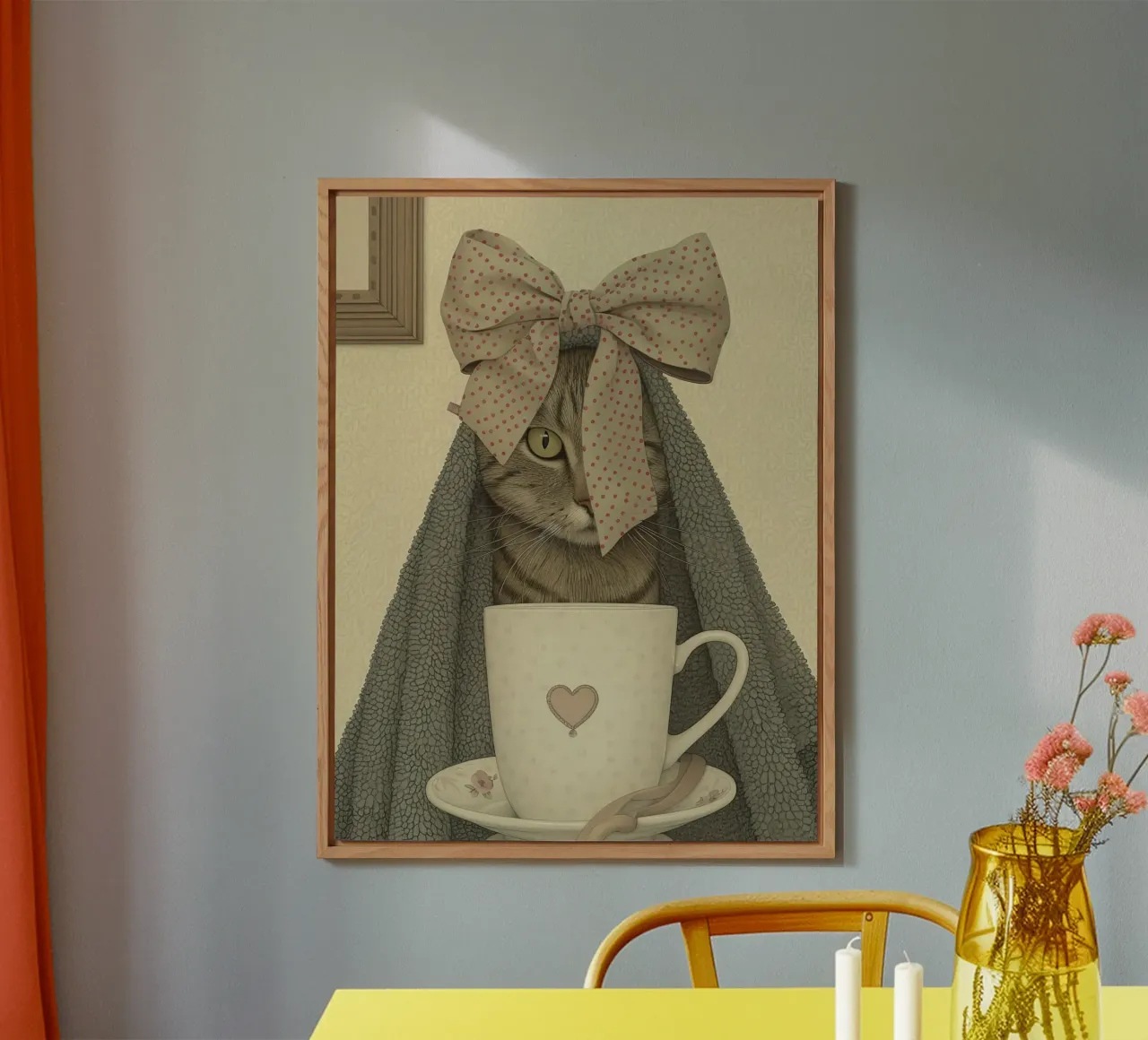 Morning Meow-ments with a Cup of Love alu-dibond by Rustic Grace Studio 02