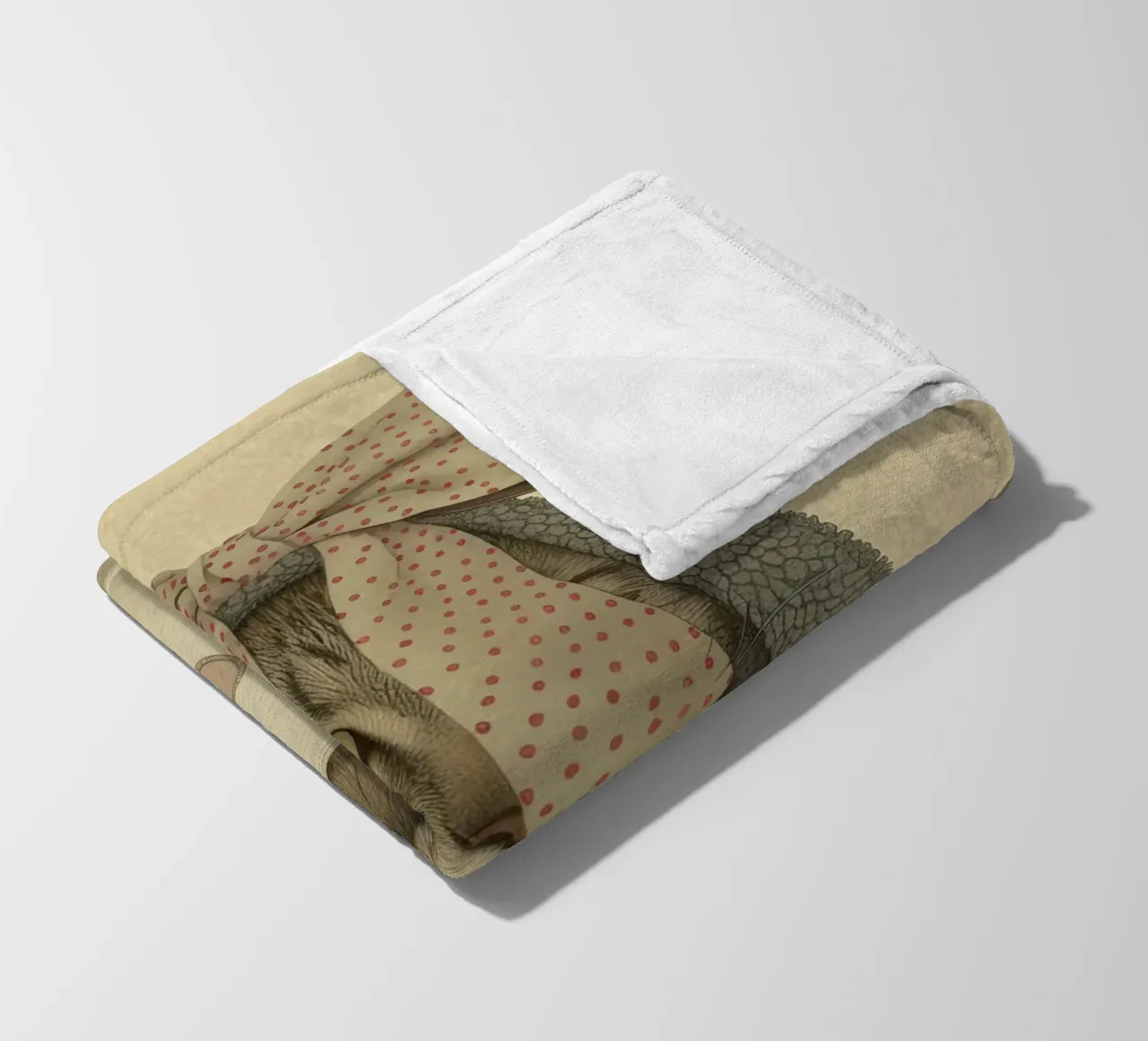 Miao mattutino con una tazza d'amore coperta in pile da Rustic Grace Studio 02