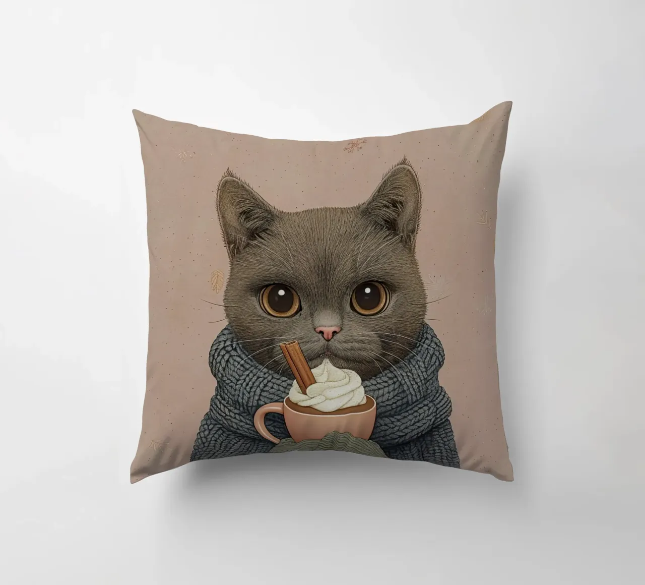 Calore invernale felino cuscino da Rustic Grace Studio 02