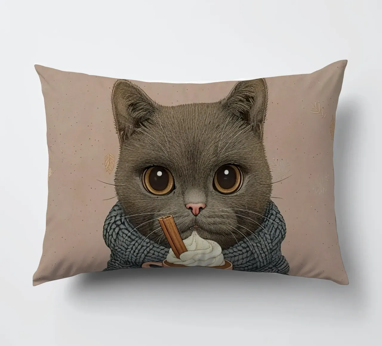 Calore invernale felino cuscino da Rustic Grace Studio 02