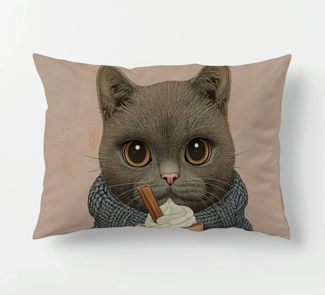 Calore invernale felino cuscino da Rustic Grace Studio 02