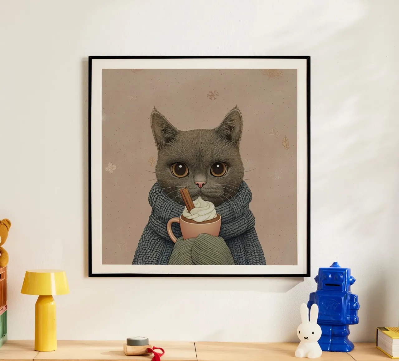 Calore invernale felino carta hahnemühle da Rustic Grace Studio 02