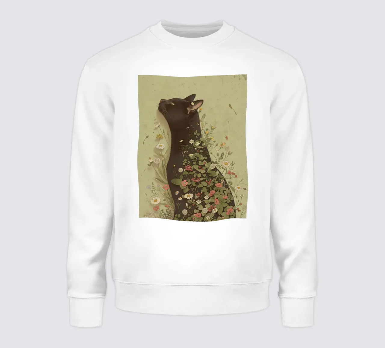 Botanischer Katzentraum Sweatshirt von Rustic Grace Studio 02