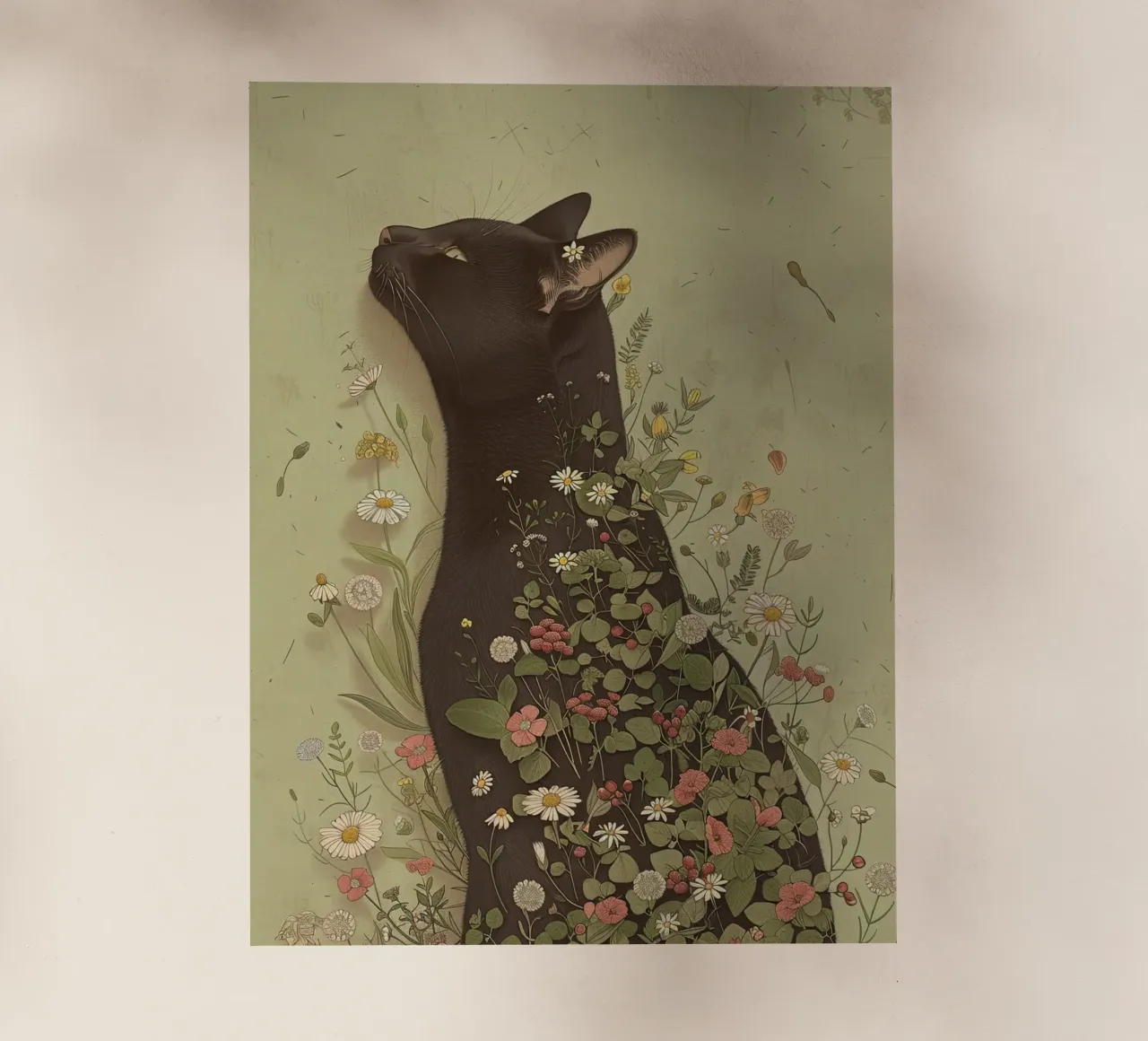 Sogno di gatto botanico pellicola backlit da Rustic Grace Studio 02