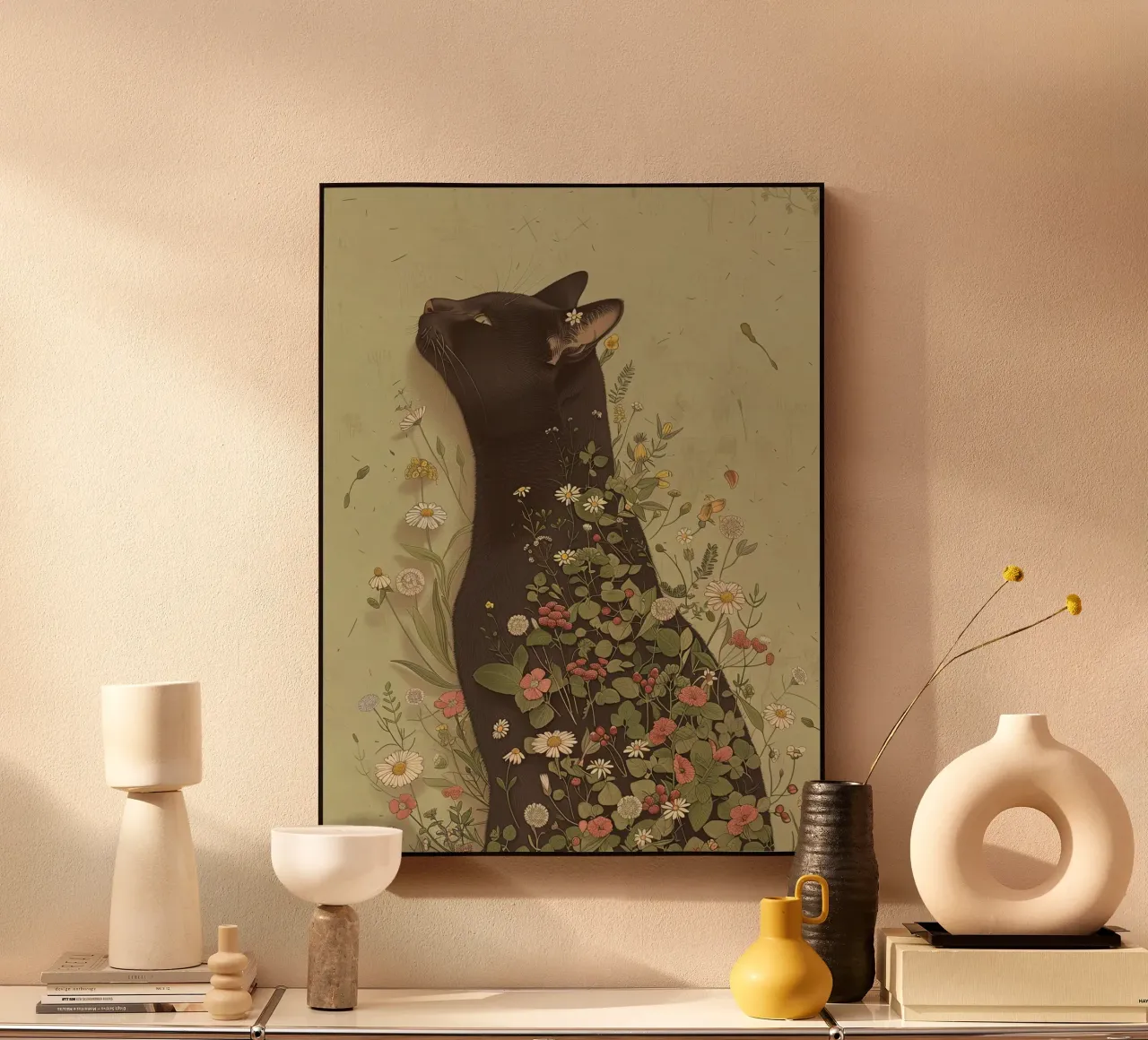 Sogno di gatto botanico plexiglass da Rustic Grace Studio 02