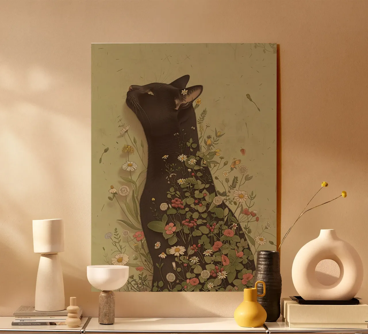 Sogno di gatto botanico plexiglass da Rustic Grace Studio 02