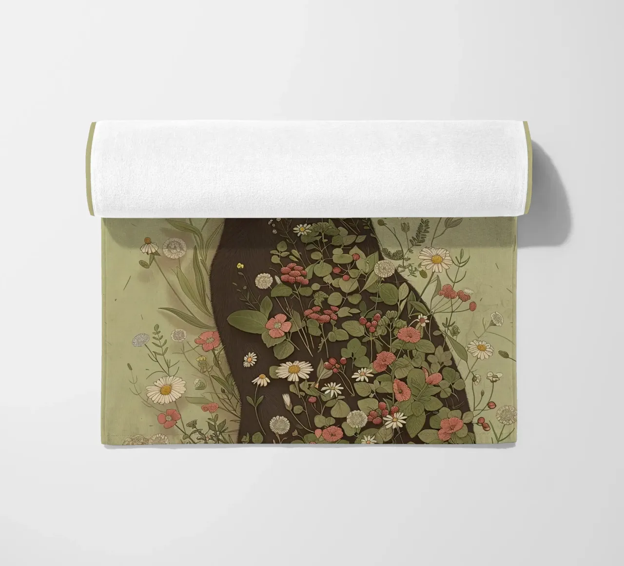 Sogno di gatto botanico telo mare da Rustic Grace Studio 02
