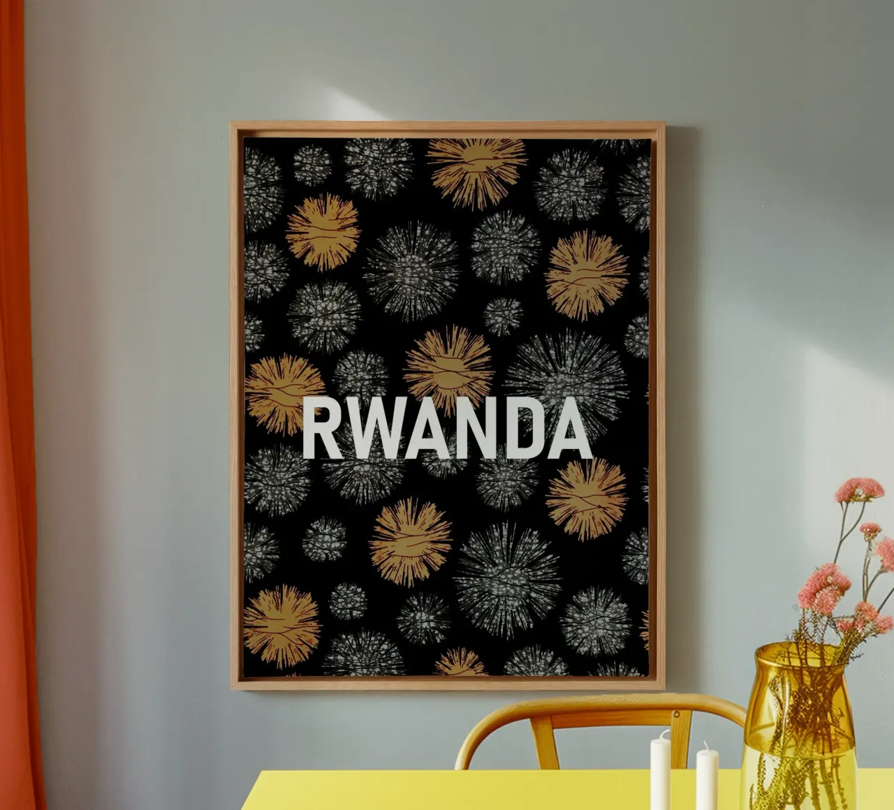 Rwanda canvas met Baklijst van Mathudace Créas