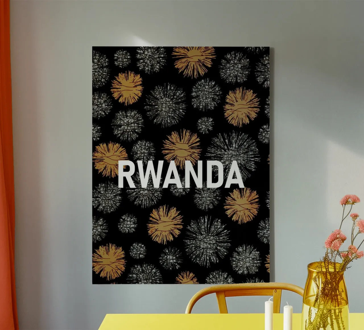 Rwanda canvas met Baklijst van Mathudace Créas