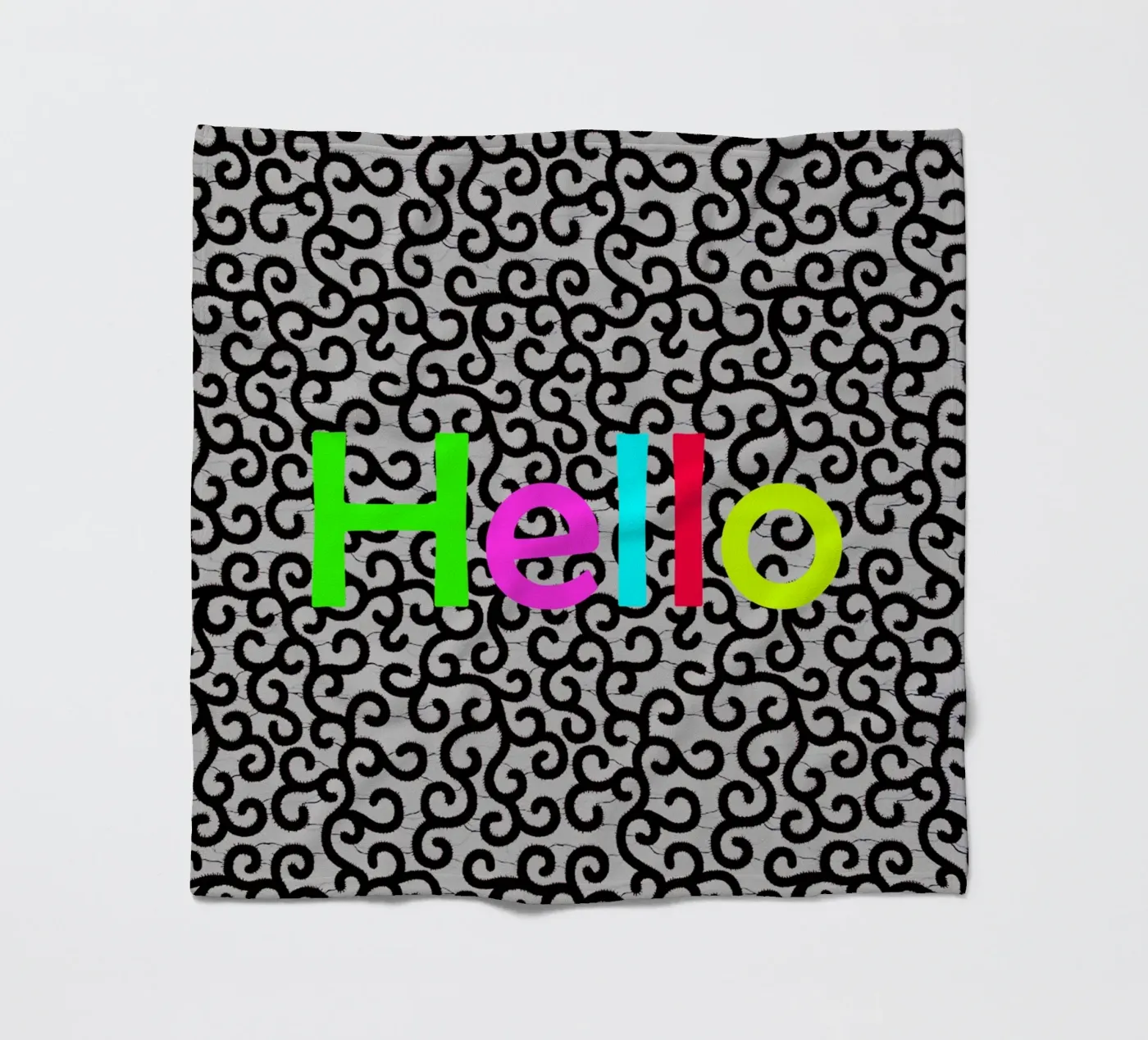 Hello fleece blanket by Mathudace Créas