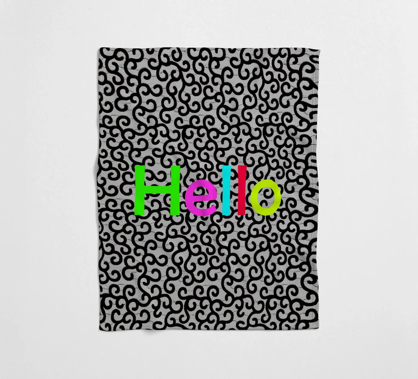 Hello fleece blanket by Mathudace Créas