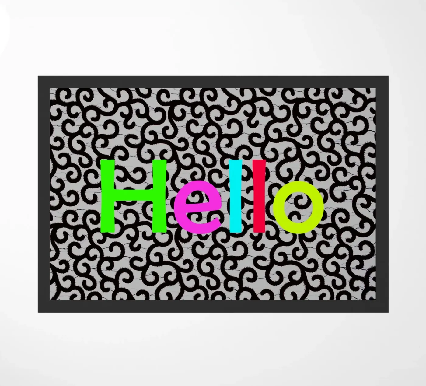 Hello Fußmatte von Mathudace Créas