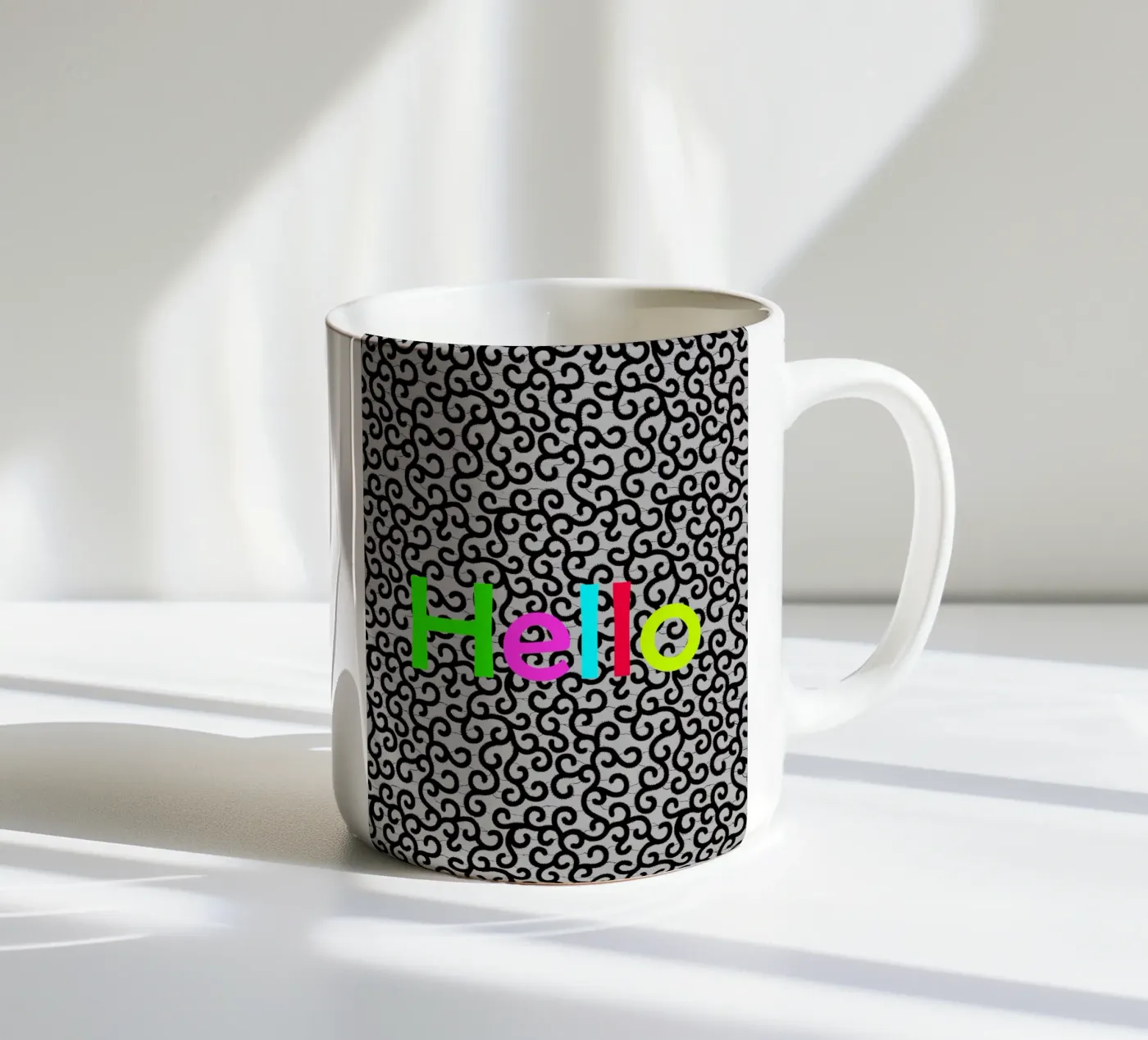 Hello ceramic mug by Mathudace Créas