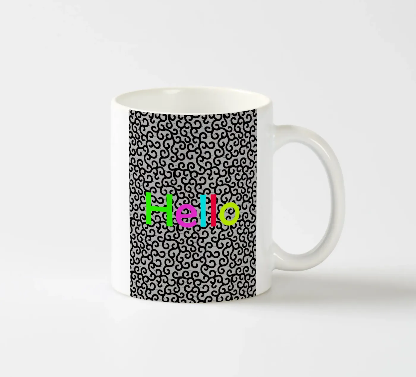 Hello ceramic mug by Mathudace Créas