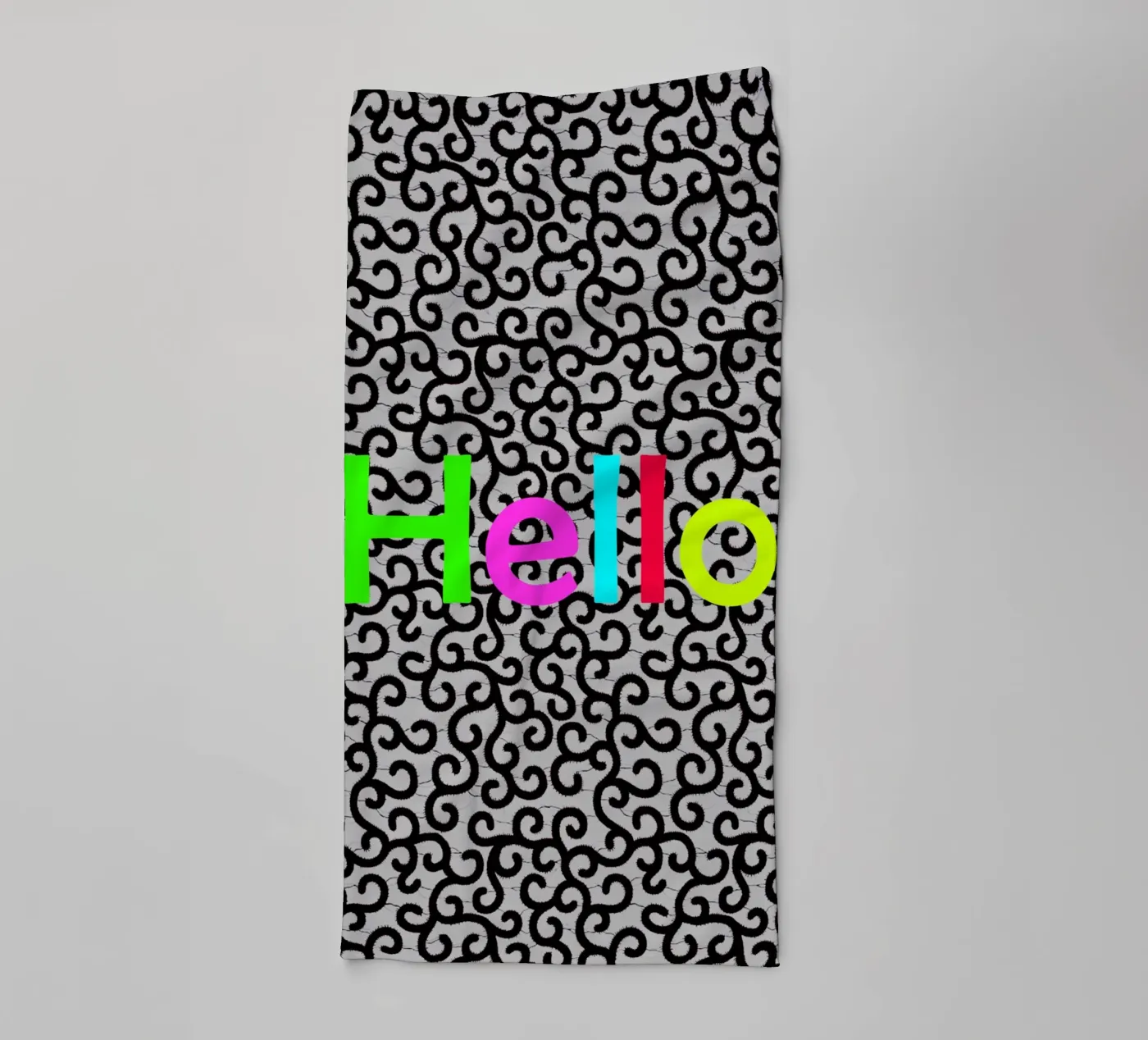 Hello badhanddoek van Mathudace Créas