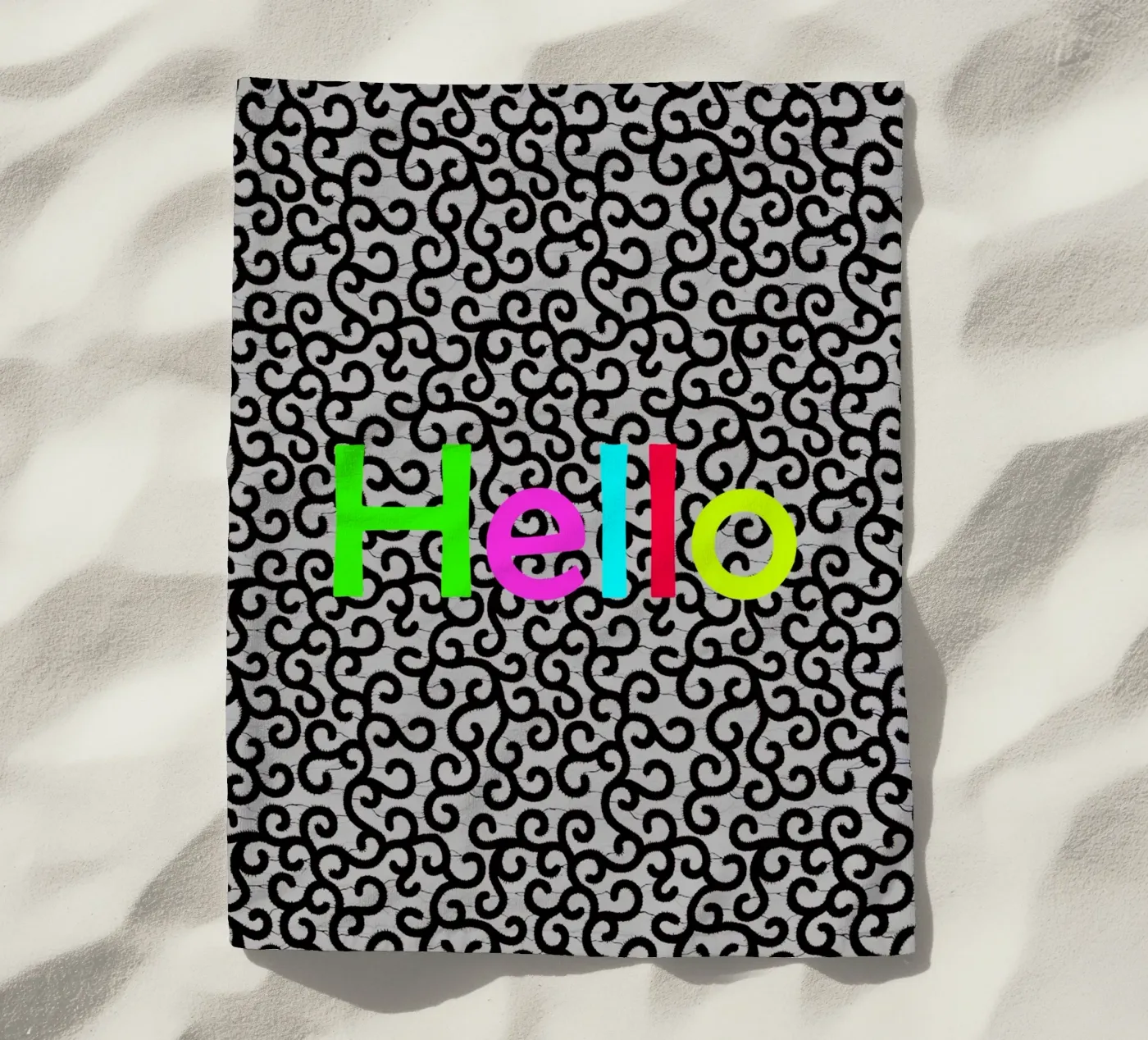 Hello serviette de plage de Mathudace Créas