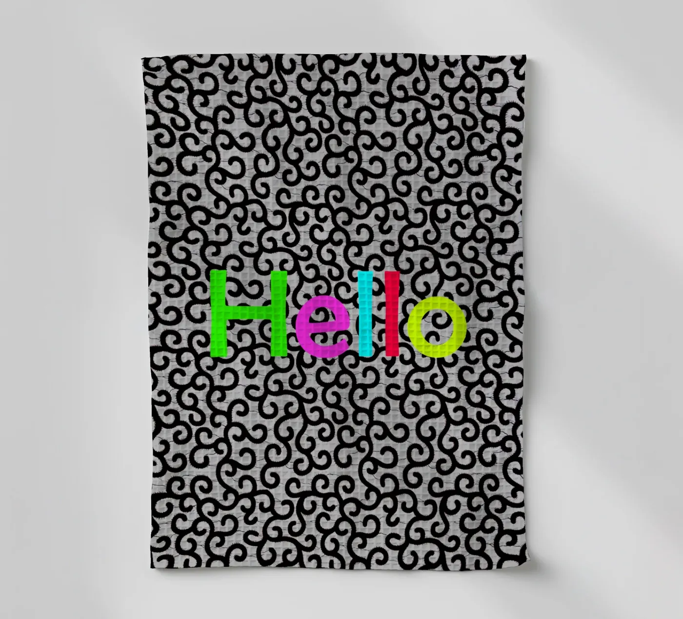 Hello tea towel by Mathudace Créas